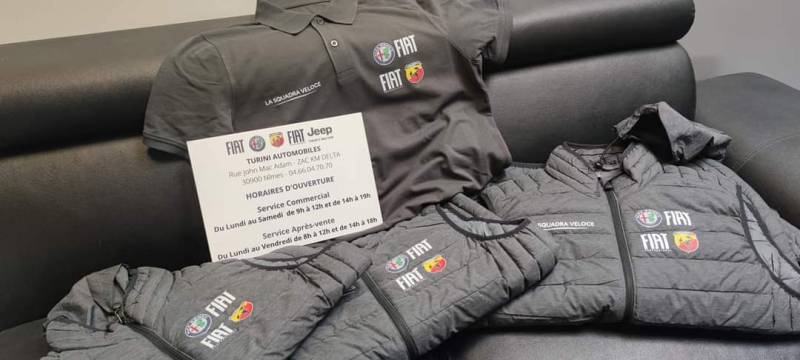 Impression DTF sur doudounes sans manche pour FIAT à Montpellier