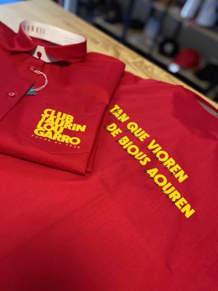 Production de chemises pour le club taurin Lou Garro à Lansargues près de Mauguio