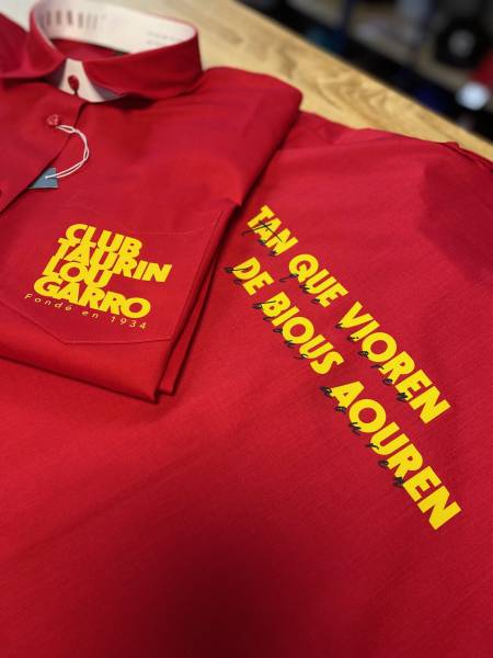Production de chemises pour le club taurin Lou Garro à Lansargues près de Mauguio
