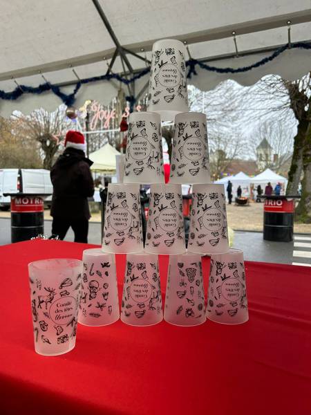 Ecocup personnalisés pour le Comité des Fêtes de Usseau dans la Vienne, Région Nouvelle-Aquitaine