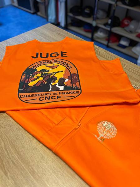 Fourniture et impression de gilets orange fluo pour la Fédération de Chasse de l’Aveyron