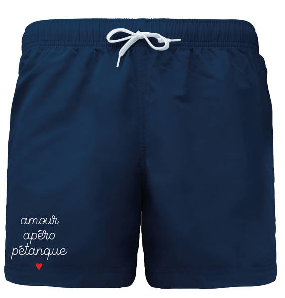 Short de bain brodé